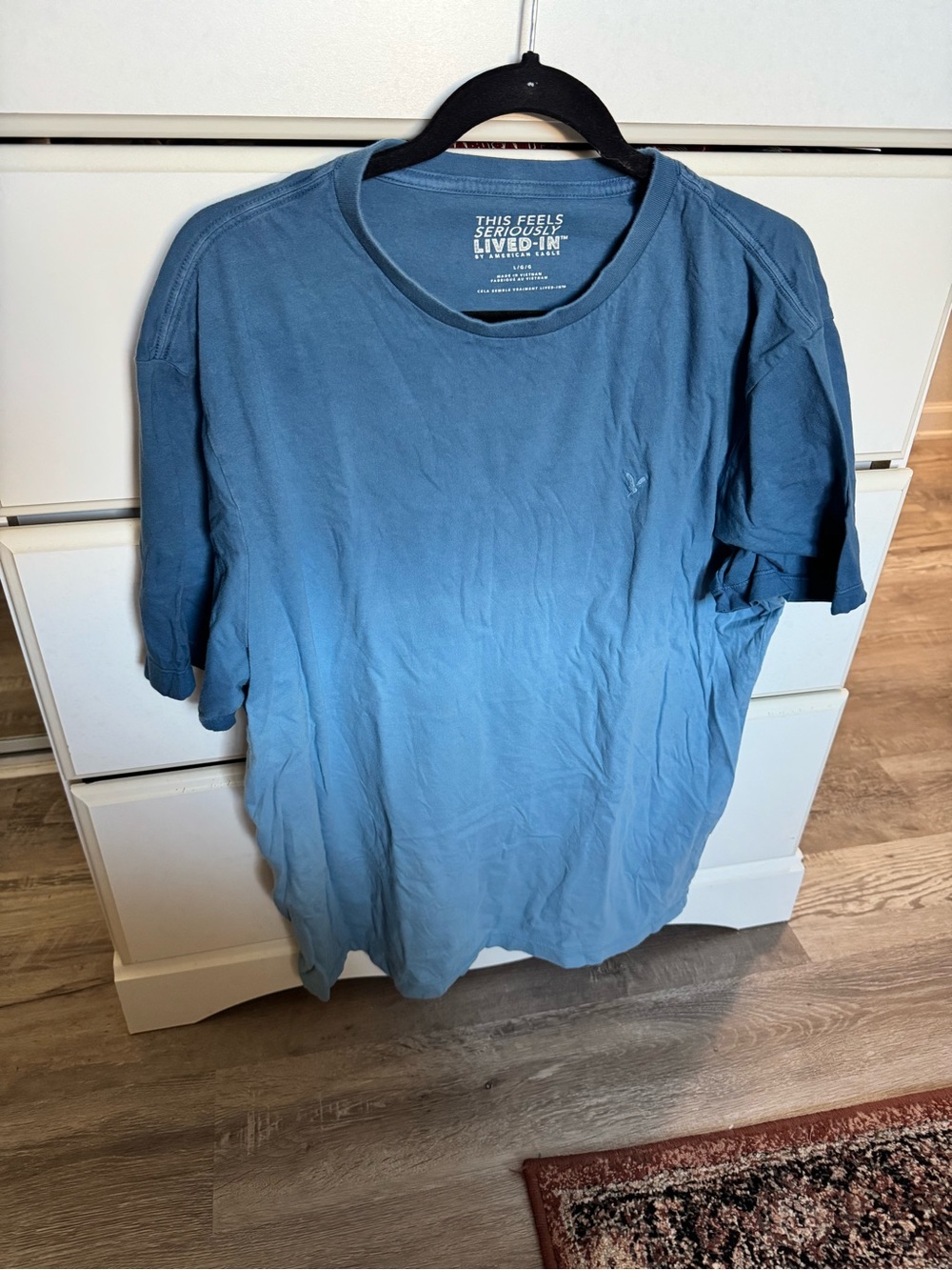American Eagle Outfitters Dusty Blue Short Sleeve Crewneck Tee